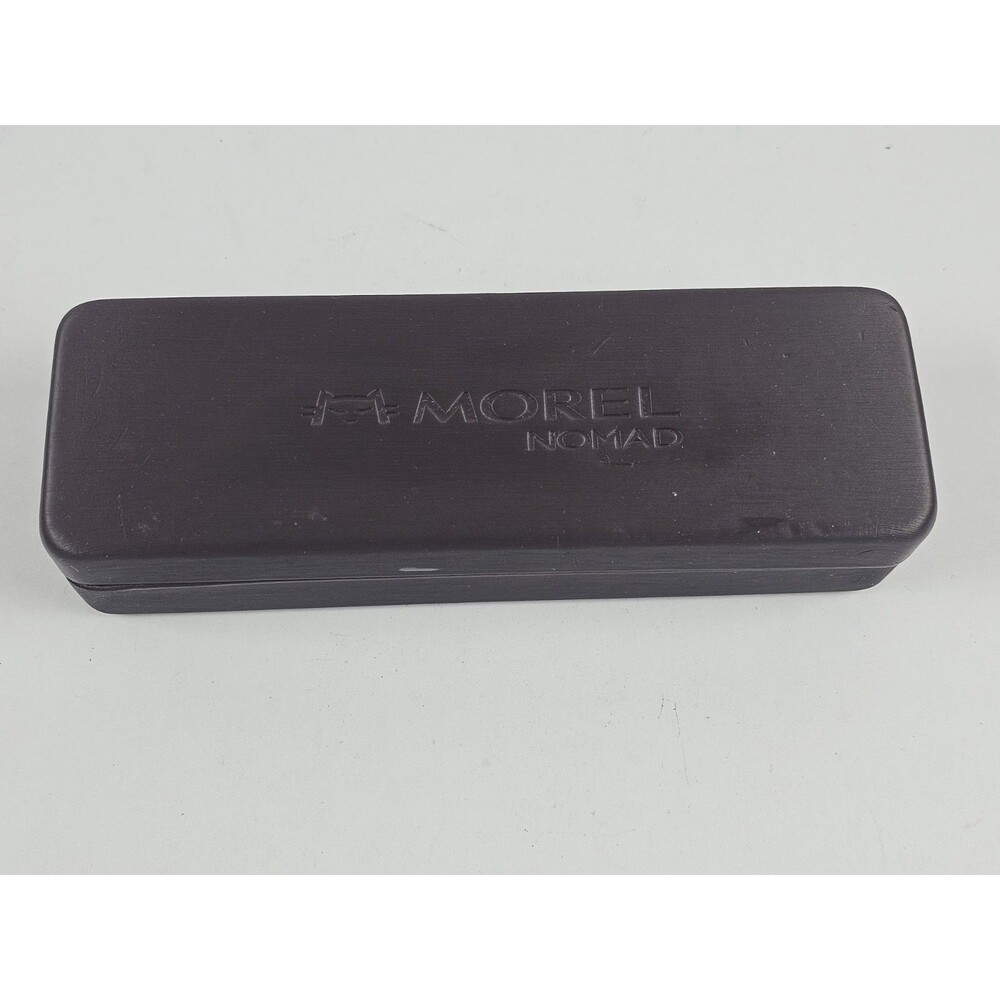 Morel Nomad Hard Black Eyeglass Case Clamshell Orange Interior